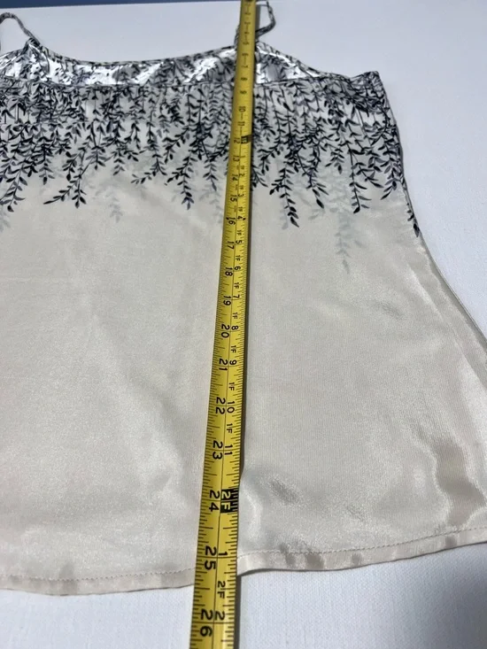 Coldwater Creek White Women’s Floral-Print Cami Adjustable Straps L - Picture 5 of 10